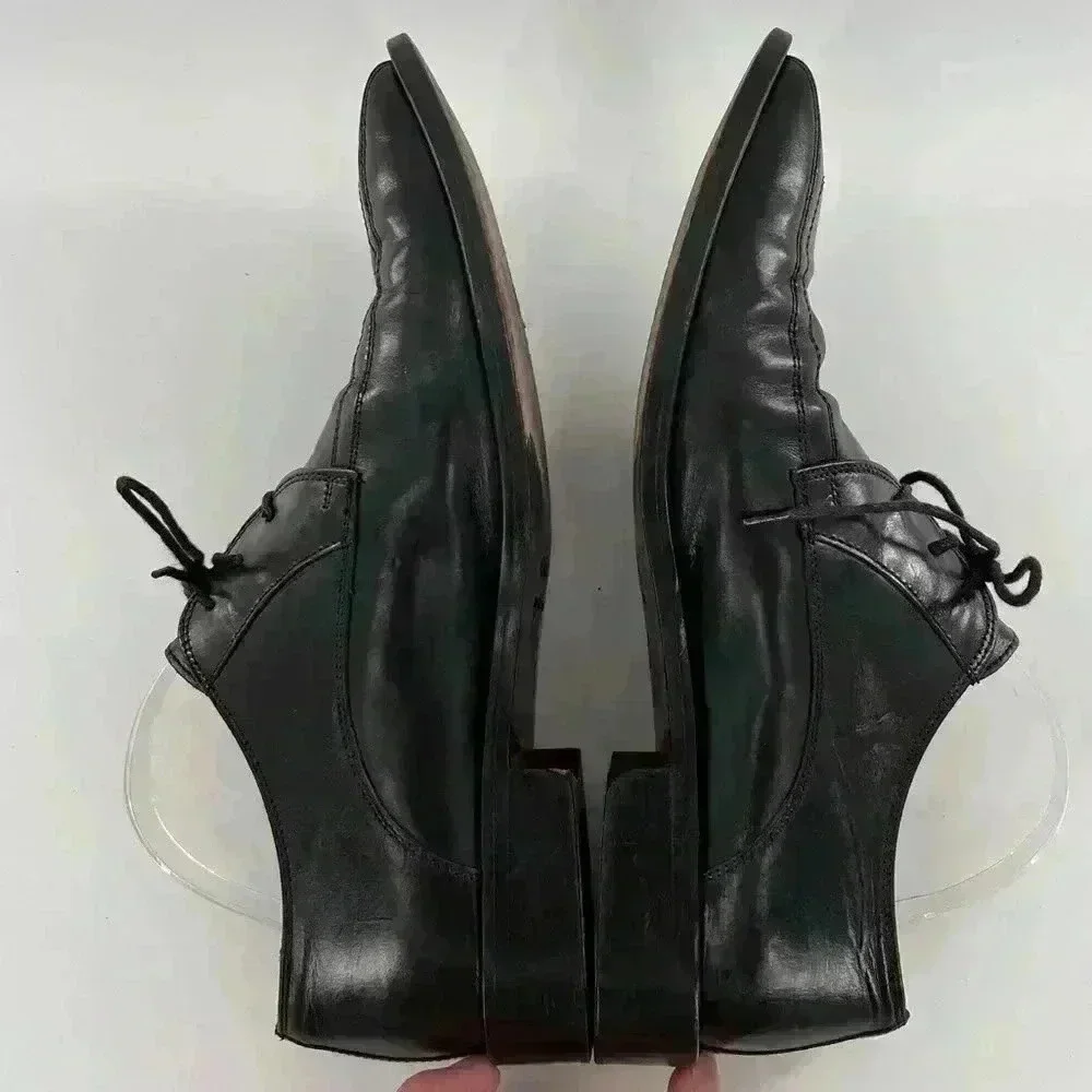 Mercanti Fiorentini mens dress shoes size 8 black Italian leather vintage 90s